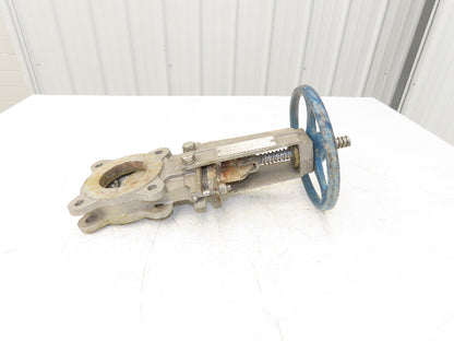 ITT Fabri-Valve C37 S316 3" Stainless Knife Gate Valve Lug Style Metal Seat