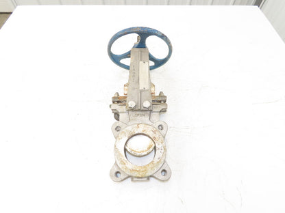 ITT Fabri-Valve C37 S316 3" Stainless Knife Gate Valve Lug Style Metal Seat