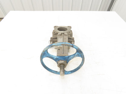 ITT Fabri-Valve C37 316 3" Stainless Knife Gate Valve Lug Style Metal Seat