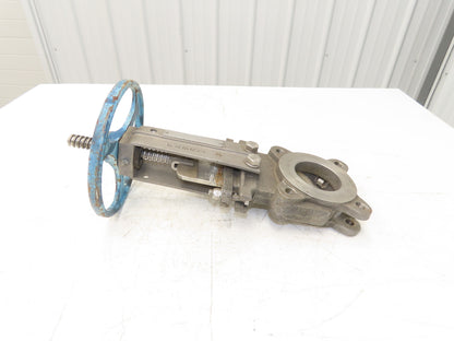 ITT Fabri-Valve C37 316 3" Stainless Knife Gate Valve Lug Style Metal Seat