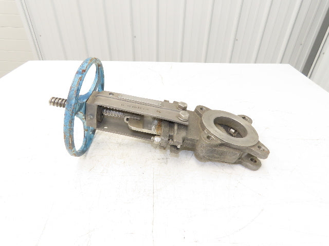 ITT Fabri-Valve C37 316 3" Stainless Knife Gate Valve Lug Style Metal Seat