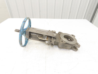 ITT Fabri-Valve C37 316 3" Stainless Knife Gate Valve Lug Style Metal Seat