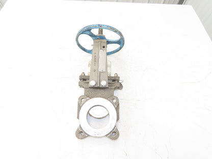 ITT Fabri-Valve C37 316 3" Stainless Knife Gate Valve Lug Style Metal Seat