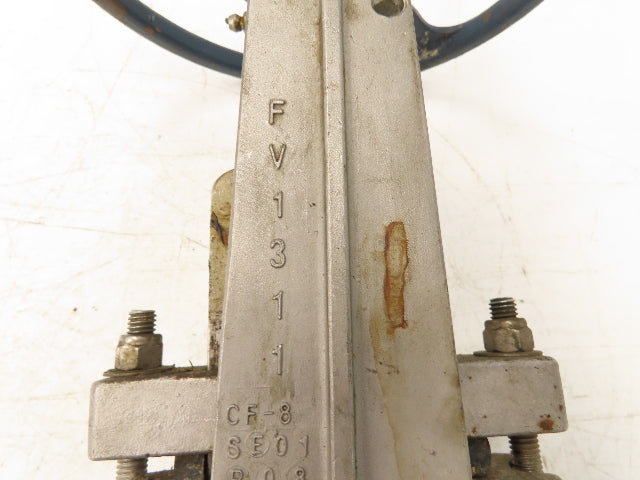 ITT Fabri-Valve 67 S316 3" Stainless Knife Gate Valve Lug Style Rubber Seat