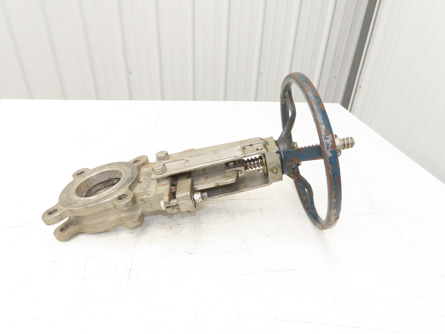 ITT Fabri-Valve 67 S316 3" Stainless Knife Gate Valve Lug Style Rubber Seat