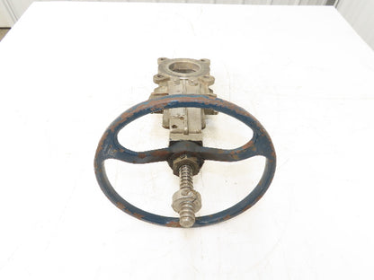 ITT Fabri-Valve 67 S316 3" Stainless Knife Gate Valve Lug Style Rubber Seat