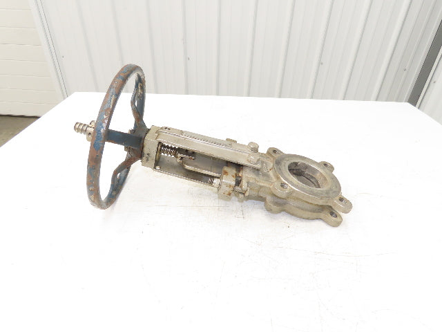 ITT Fabri-Valve 67 S316 3" Stainless Knife Gate Valve Lug Style Rubber Seat