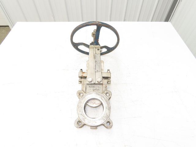 ITT Fabri-Valve 67 S316 3" Stainless Knife Gate Valve Lug Style Rubber Seat