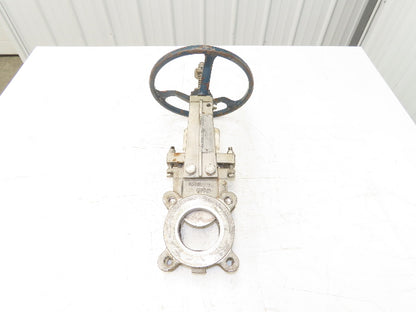 ITT Fabri-Valve 67 S316 3" Stainless Knife Gate Valve Lug Style Rubber Seat