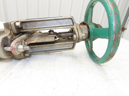 Rovalve TechnaFlow S17-D 3" Stainless Knife Gate Valve Lug Style Rubber Seat