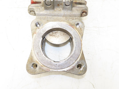 Rovalve TechnaFlow S17-D 3" Stainless Knife Gate Valve Lug Style Rubber Seat