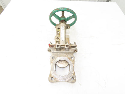 Rovalve TechnaFlow S17-D 3" Stainless Knife Gate Valve Lug Style Rubber Seat