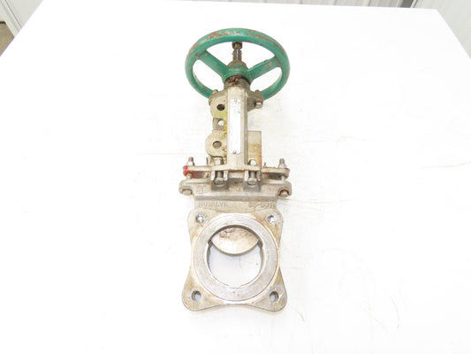 Rovalve TechnaFlow S17-D 3" Stainless Knife Gate Valve Lug Style Rubber Seat