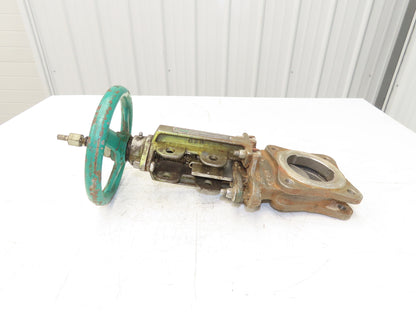 Rovalve TechnaFlow S17-D 3" Stainless Knife Gate Valve Lug Style Rubber Seat