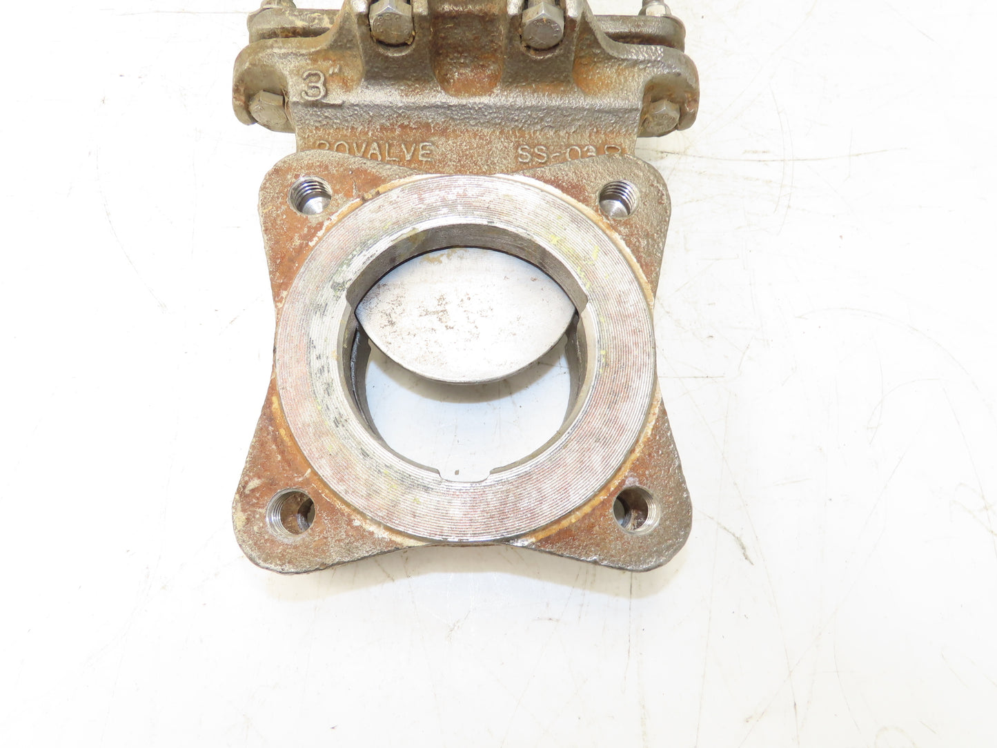 Rovalve TechnaFlow S17-D 3" Stainless Knife Gate Valve Lug Style Rubber Seat