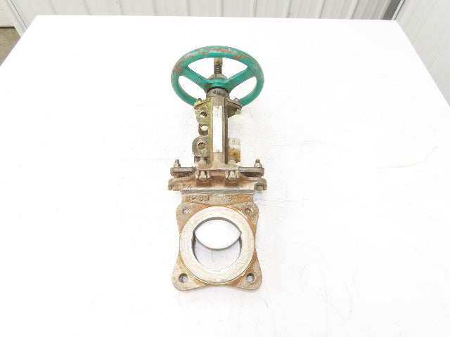 Rovalve TechnaFlow S17-D 3" Stainless Knife Gate Valve Lug Style Rubber Seat