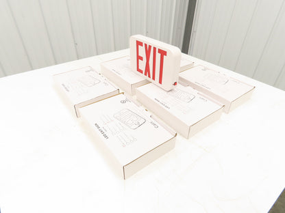 Fulham Firehorse LED Emergency Exit Sign Lighting Red Letters Nicd Lot of 6