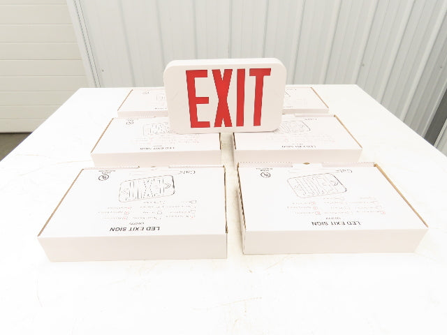 Fulham Firehorse LED Emergency Exit Sign Lighting Red Letters Nicd Lot of 6