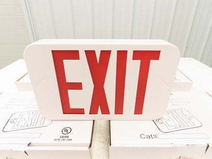 Fulham Firehorse LED Emergency Exit Sign Lighting Red Letters Nicd Lot of 6