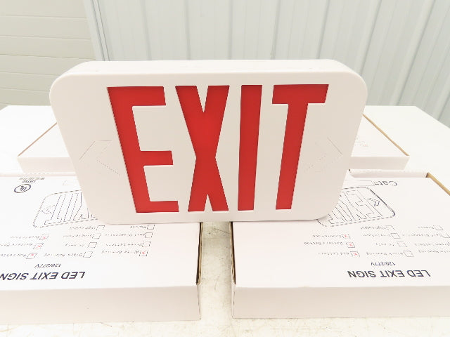 Fulham Firehorse LED Emergency Exit Sign Lighting Red Letters Nicd Lot of 6