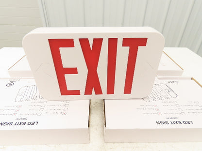 Fulham Firehorse LED Emergency Exit Sign Lighting Red Letters Nicd Lot of 6