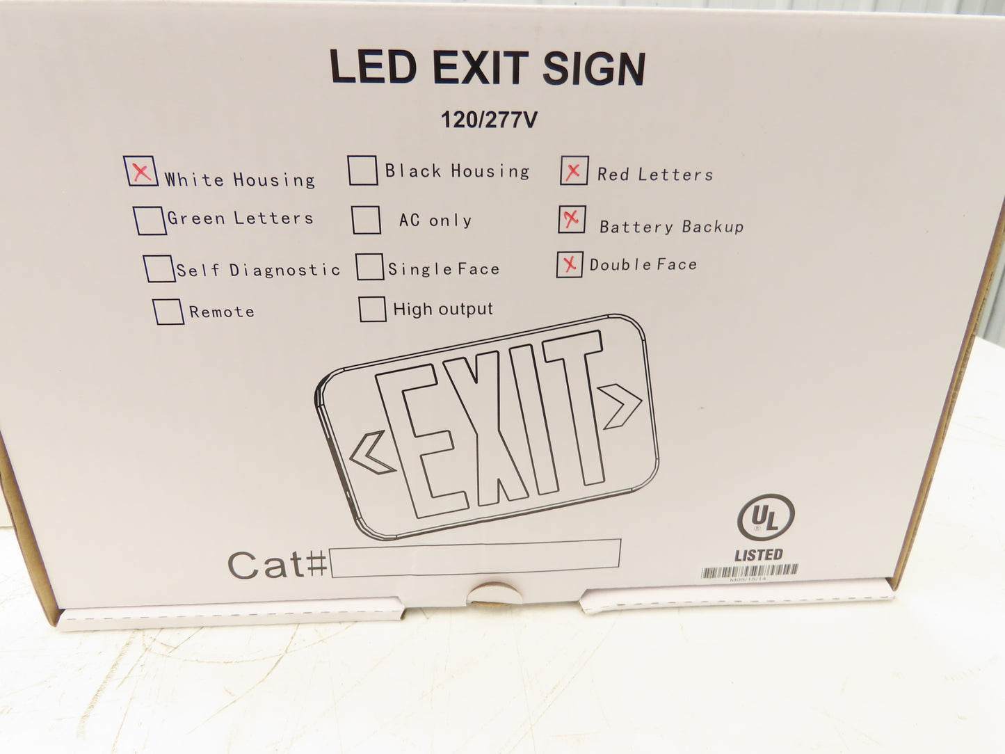 Fulham Firehorse LED Emergency Exit Sign Lighting Red Letters Nicd Lot of 6