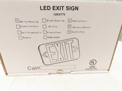 Fulham Firehorse LED Emergency Exit Sign Lighting Red Letters Nicd Lot of 6