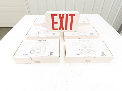 Fulham Firehorse LED Emergency Exit Sign Lighting Red Letters Nicd Lot of 6