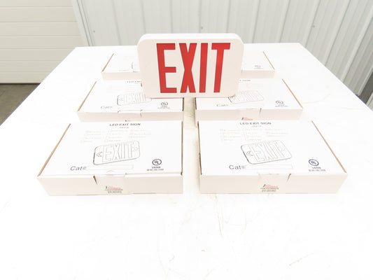 Fulham Firehorse LED Emergency Exit Sign Lighting Red Letters Nicd Lot of 6