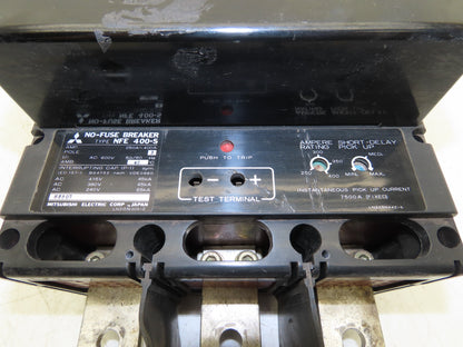 Mitsubishi Electric NFE 400S No Fuse Breaker 400A 3 Pole 600V W/120V Shunt Trip