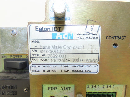 Eaton IDT 92-00584-01 PanelMate Compact I HMI Control Module 110V 1Ph