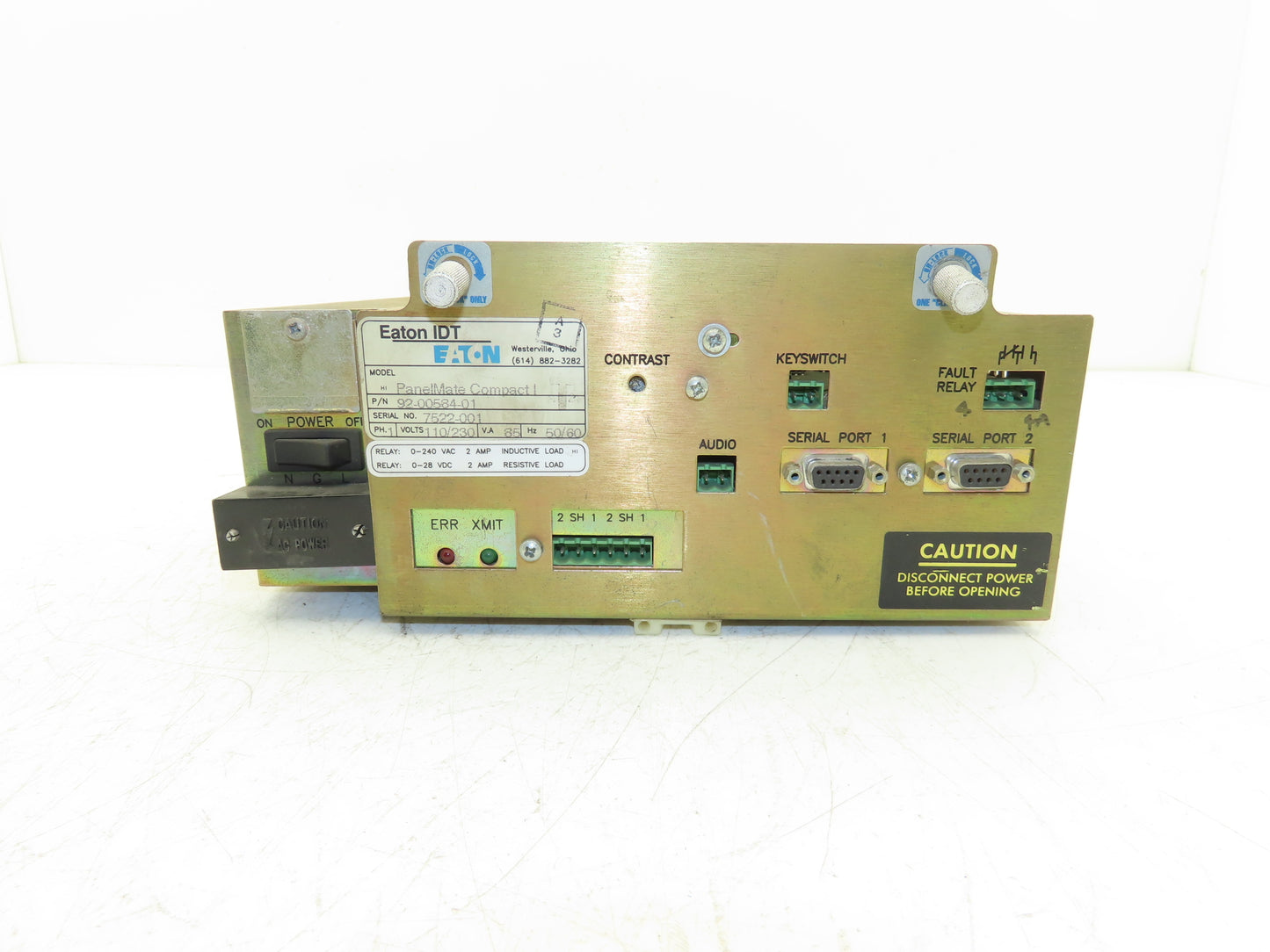Eaton IDT 92-00584-01 PanelMate Compact I HMI Control Module 110V 1Ph