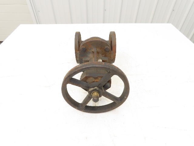 Powell 1793C Cast Iron Gate Valve 2" Flanged Rising Stem Class 125 Bronze Disc