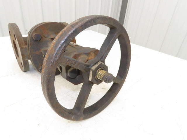 Powell 1793C Cast Iron Gate Valve 2" Flanged Rising Stem Class 125 Bronze Disc