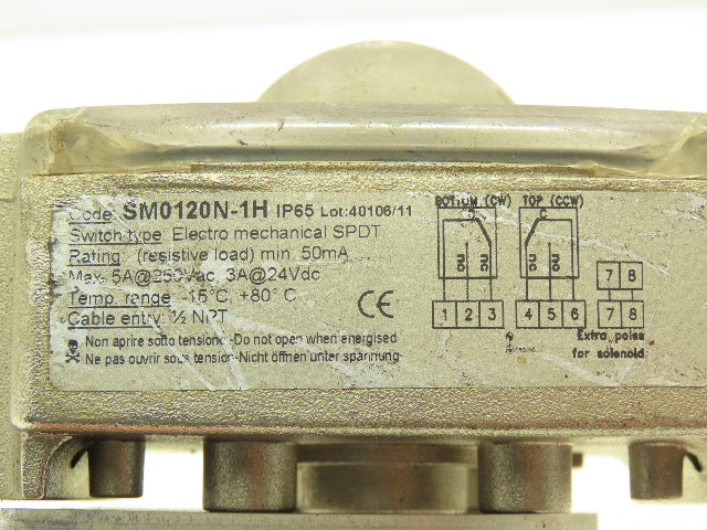 Assured Automation 1/2"NPT Stainless Ball Valve w/Positioner Switch C26NRXM-SM1