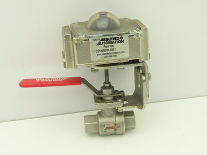 Assured Automation 1/2"NPT Stainless Ball Valve w/Positioner Switch C26NRXM-SM1