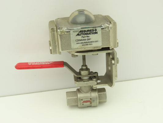 Assured Automation 1/2"NPT Stainless Ball Valve w/Positioner Switch C26NRXM-SM1