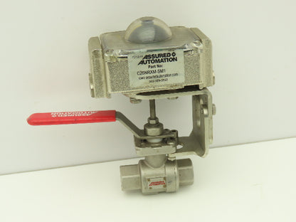 Assured Automation 1/2"NPT Stainless Ball Valve w/Positioner Switch C26NRXM-SM1
