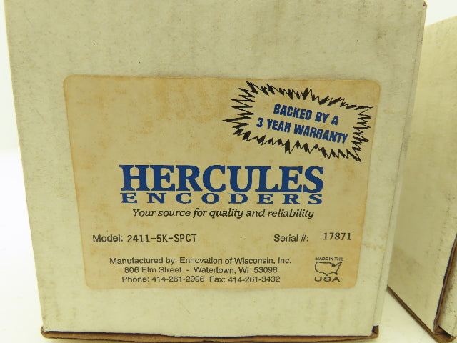 Hercules 2411-5K-SPCT Rotary Encoder Lot of 2
