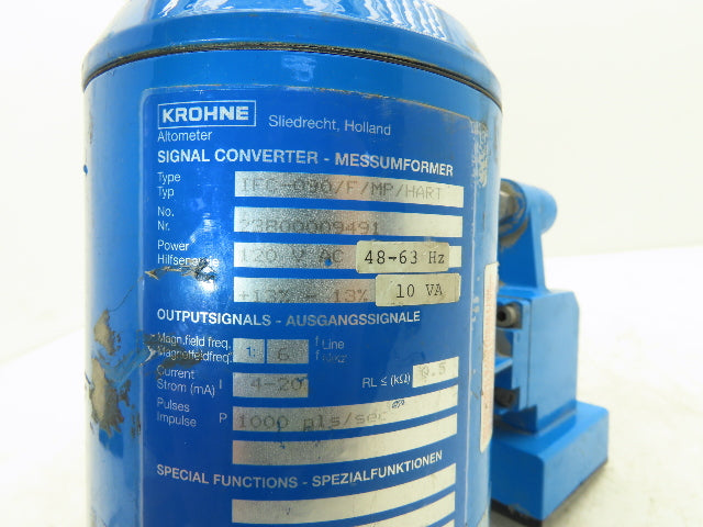 Krohne IFC-090/F/MP/HART Altometer Signal Converter 120V 1000 Pulses A Second