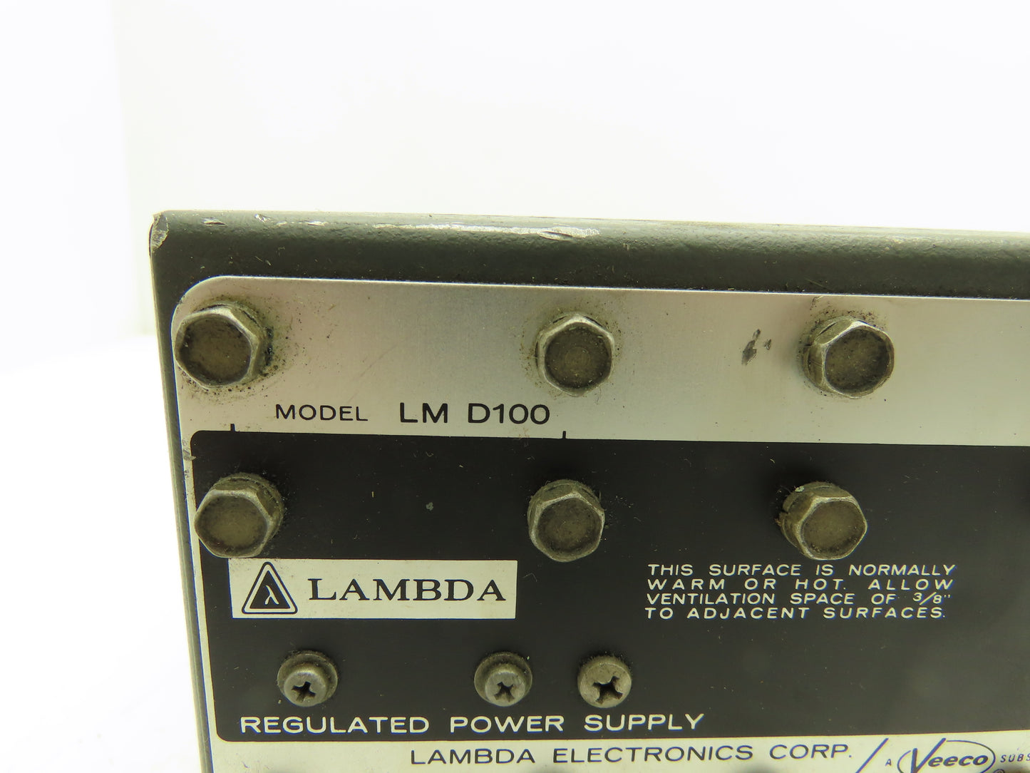 Lambda LM D100 Regulated Power Supply 120V AC Input Veeco
