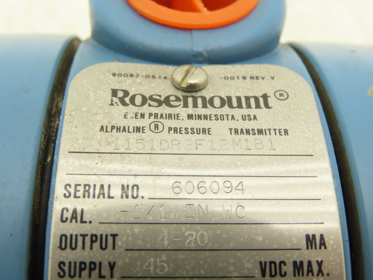 Rosemount 1151DR2F12M1B1 Electronic Pressure Transmitter 45VDC 1000PSI Haz Loc