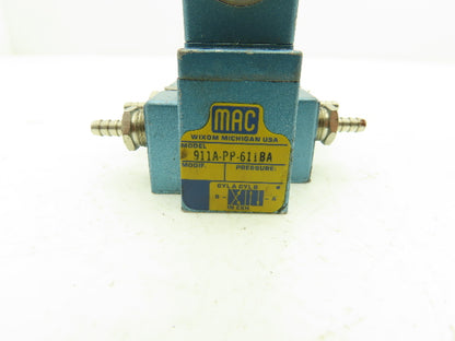 Mac 911A-PP-611BA Pneumatic Solenoid Valve 4/2-way 24VDC 1/8" NPT Lot of 3