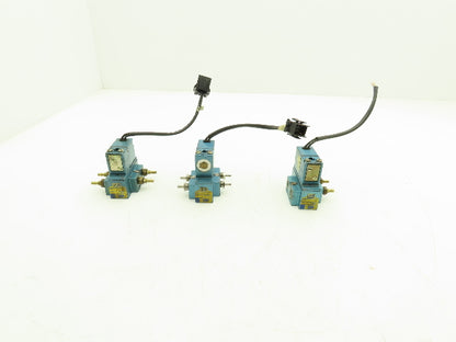 Mac 911A-PP-611BA Pneumatic Solenoid Valve 4/2-way 24VDC 1/8" NPT Lot of 3