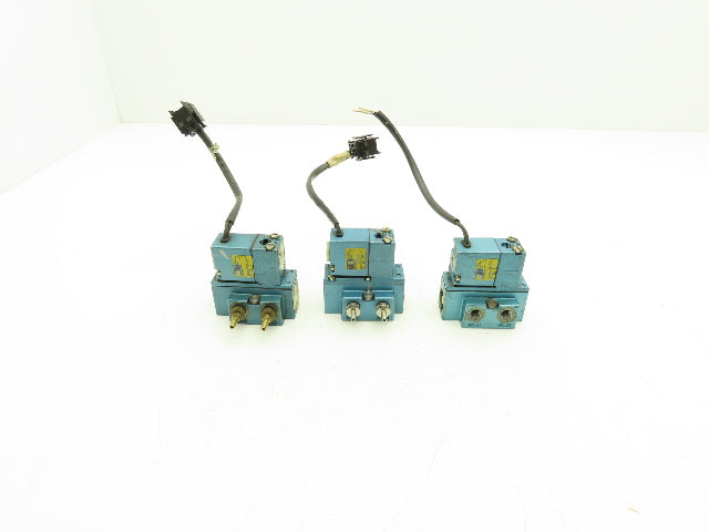 Mac 911A-PP-611BA Pneumatic Solenoid Valve 4/2-way 24VDC 1/8" NPT Lot of 3