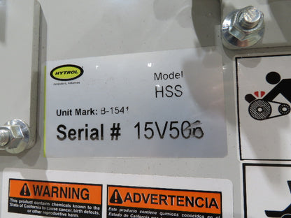 Hytrol HSS 31"x 7' Slider Bed Belt Conveyor 2Hp 3PH RH Center Drive 112fpm