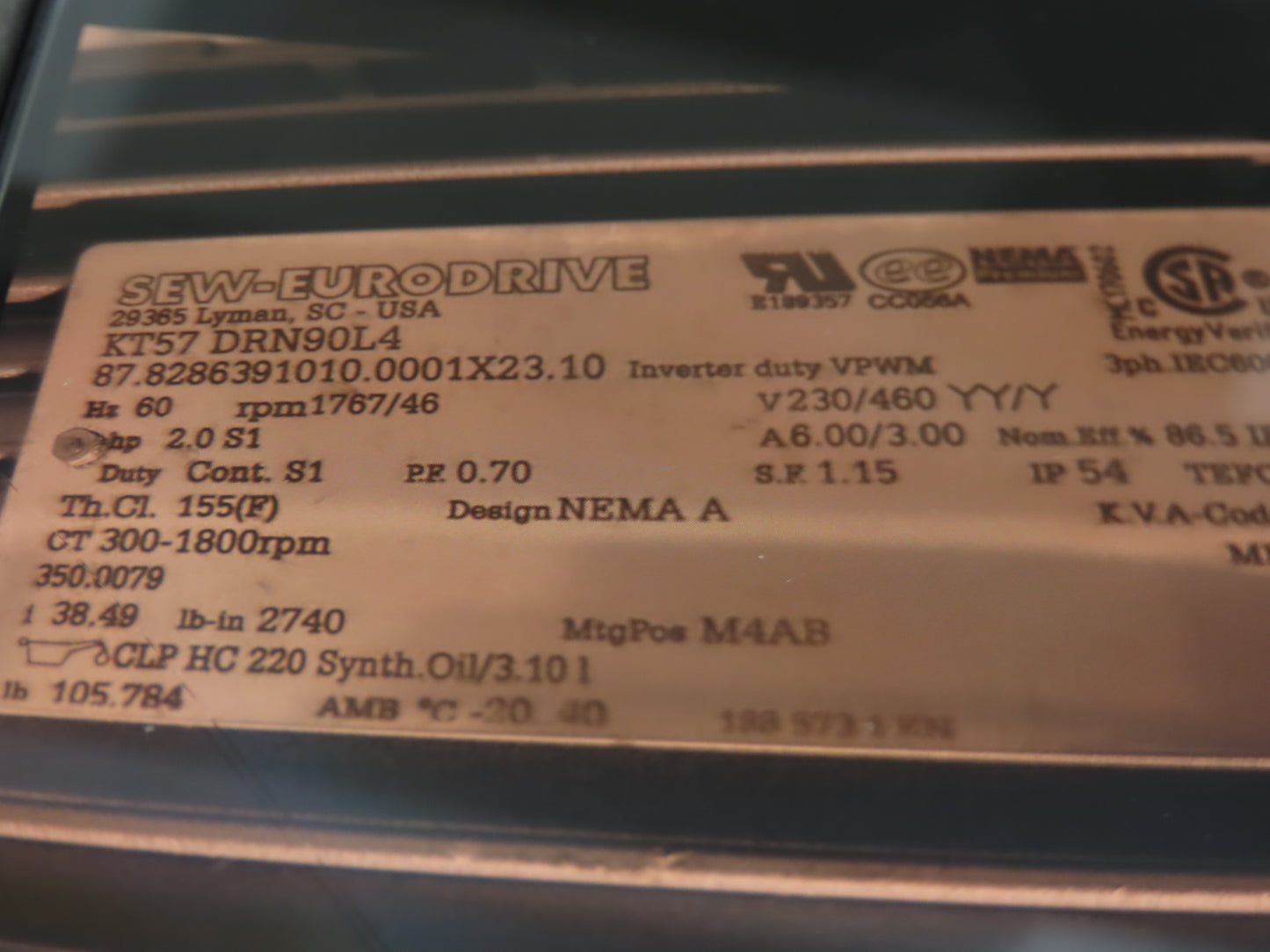 Hytrol HSS 31"x 7' Slider Bed Belt Conveyor 2Hp 3PH RH Center Drive 112fpm