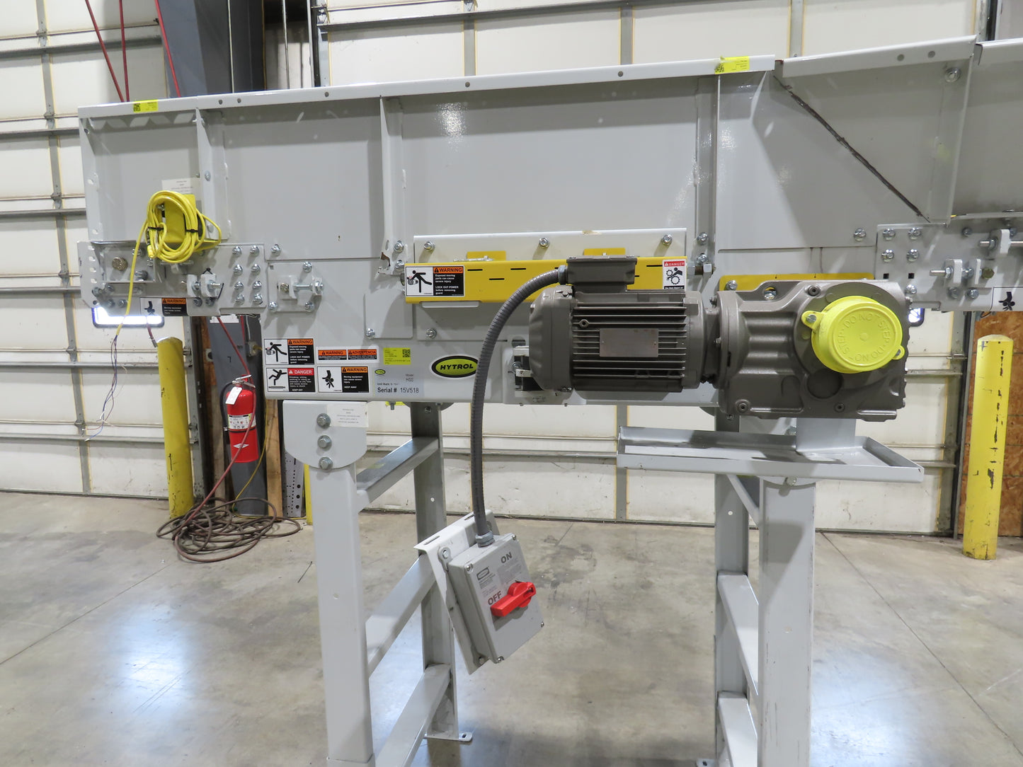 Hytrol HSS 31"x 7' Slider Bed Belt Conveyor 2Hp 3PH LH Center Drive 112fpm