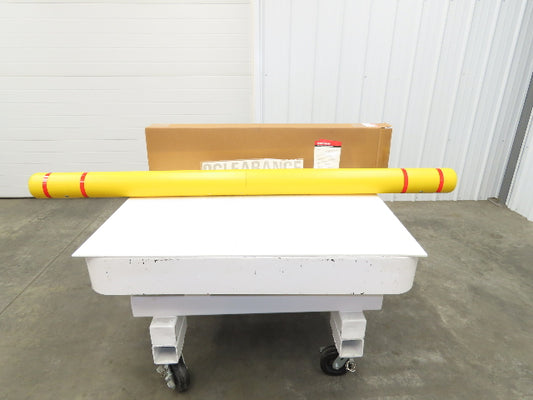 Uline H-6959 Height Clearance Bar 4-1/2 x 80" Hanging Safety Bar Plastic