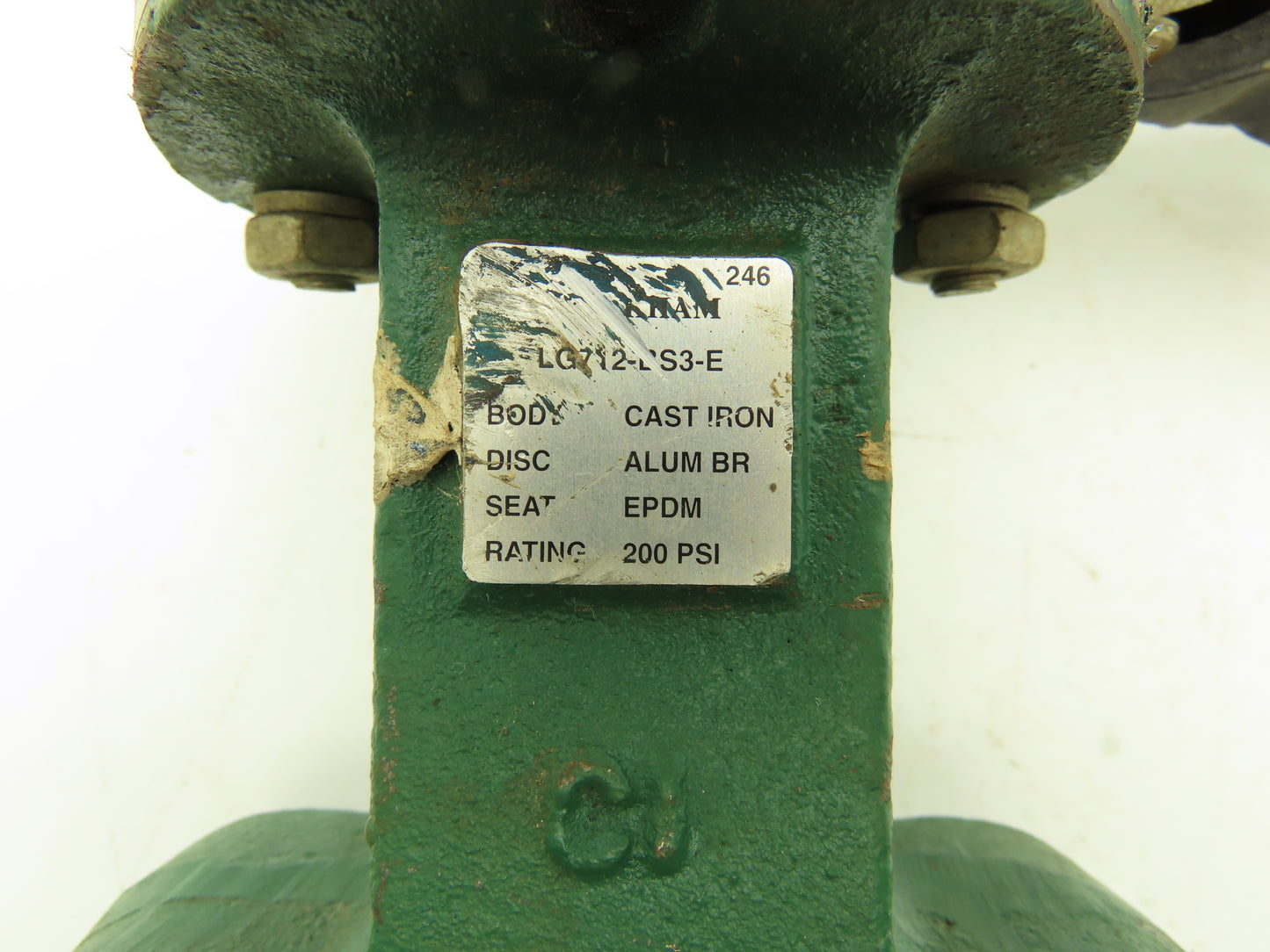 Stockham LG712BS3E 6" Lug Type Butterfly Valve W/Manual Hand Lever Actuated